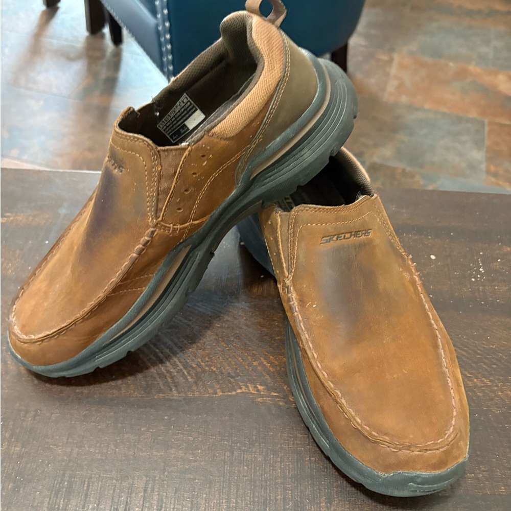 Skechers Brown Loafers Slip-Ons Comfort Casual
